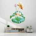 thumbnail image 4 of 2pcs Lotus Flower Wall StickersWall Decal Wallpaper For Living Room Bedroom Decoration, 4 of 9