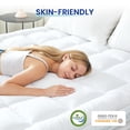 thumbnail image 7 of Belffin King Size Memory Foam Mattress topper 2 inches backpain relief breathable mattress with removable cover, White, 7 of 7