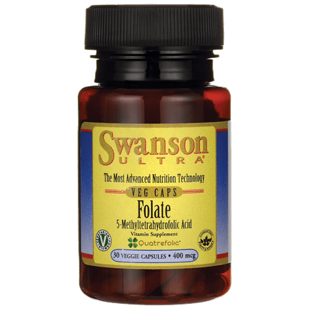 Swanson Folate (5-Methyltetrahydrofolic Acid) 400 mcg 30 Veg