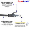 thumbnail image 3 of Cable Ethernet DynaCable Cat6, 2 unidades, 60 cm, 10 Gbps, gris, 3 of 7