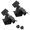 Black, variant on Motorhome Railing Bracket Set, Clamp On Camera Panel Mount, Joint Direction Control, Aluminum ABS Twin Assembly Support