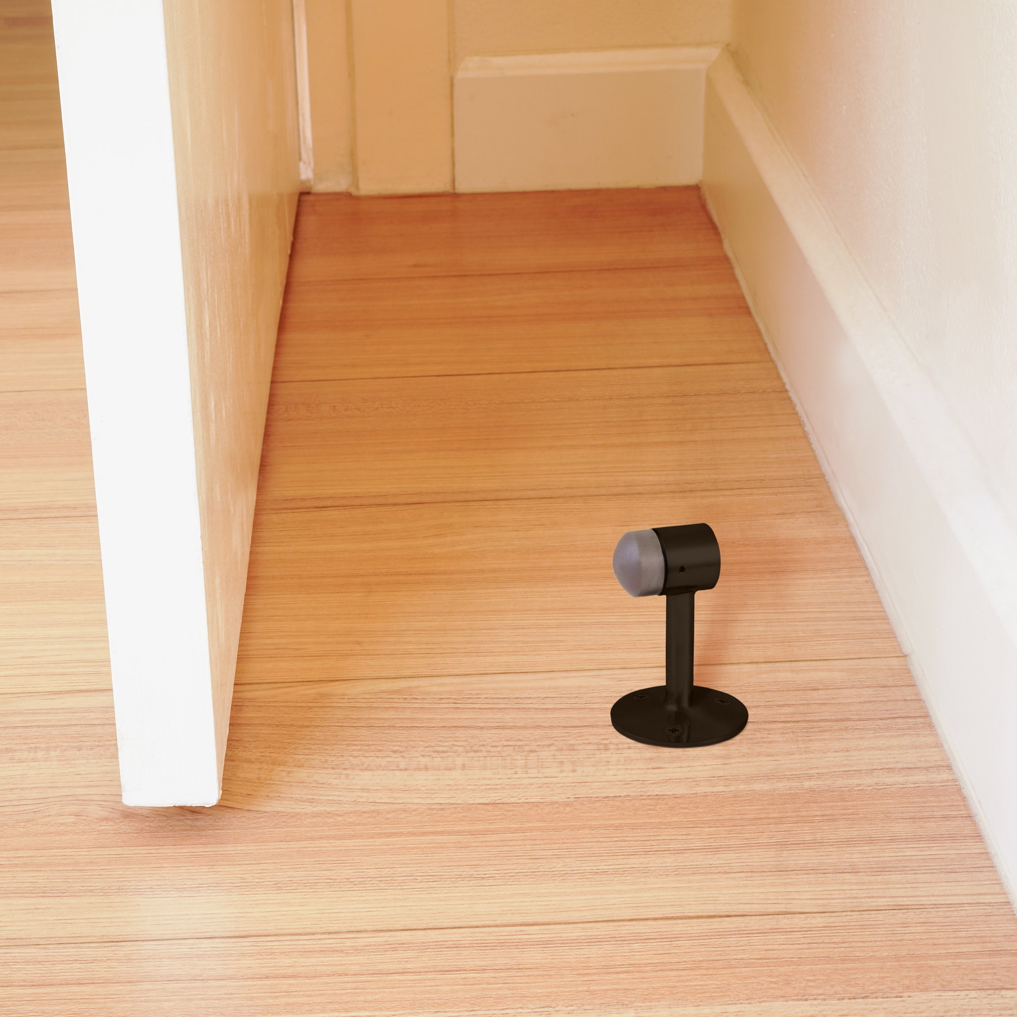 Design House 2-Pack Gooseneck Door Stop Wall Protect with Rubber Tip, Oil Rubbed Bronze