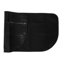 PBPBOX Fireproof Rug Fireplaces Hearth Pad Black Polyester 1Pack