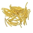 thumbnail image 2 of 200pcs Copper Engraved Curved Noodle Tube Spacer Beads Jewelry Findings 25mm, 2 of 8