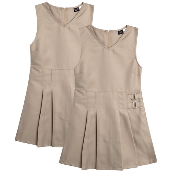 Beverly Hills Polo Club Girls School Uniform Jumper Dress Pleated School Uniform 2 Pack