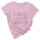 thumbnail image 4 of Jersey suelto para mujer Camiseta de manga corta con cuello redondo y estampado del día del maestro Camiseta de manga corta con cuello redondo/Camisa Pompotops hfajkhk141202, 4 of 7