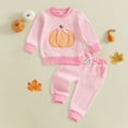thumbnail image 2 of NIEWTR Fall Outfit for Toddler Girl Long Sleeve Sweatshirt Pant Sets Pullover Clothes Toddler Girl Outfit For 1t 2t 3t 4t 5t 6t,18-24 Months, 2 of 5