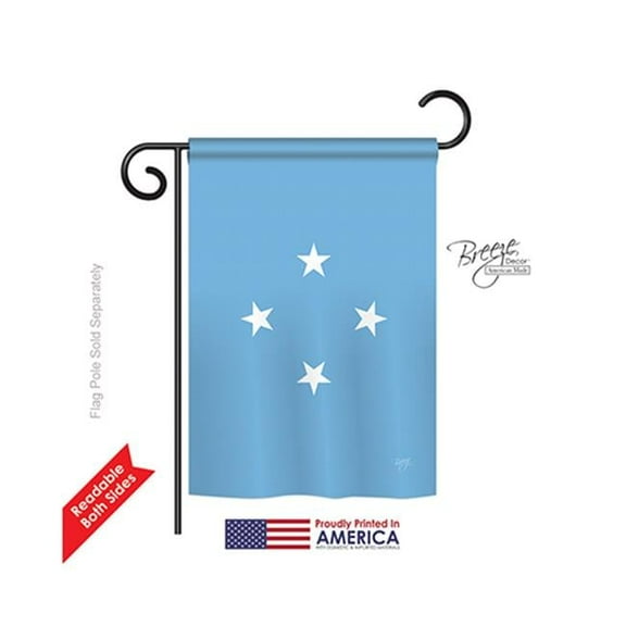 Breeze Decor 58352 Micronesia 2-Sided Impression Garden Flag - 13 x 18.5 in.