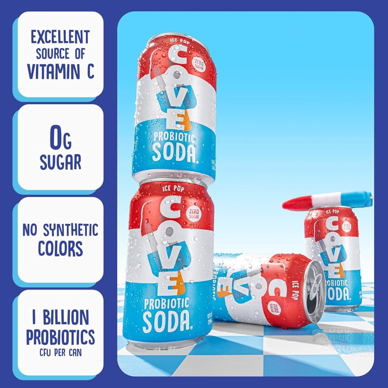 Cove Probiotic Soda, Zero Sugar Better-For-You Alternative Cove Probiotic Soda, Zero Sugar Better-For-You Alternative