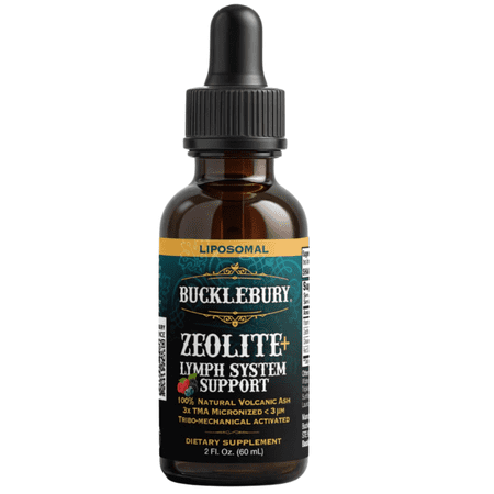 Bucklebury Zeolite Detox and Lymph Support Liquid Supplement with Cleavers and Red Clover - 2Fl Oz