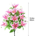 thumbnail image 2 of Artificial Lily Bouquets, Silk Faux Easter Lilies with 18 Heads, Realistic Spring Flowers for Wedding Centerpieces, Home Vase Decor, Party & Event Arrangements, 2 of 5