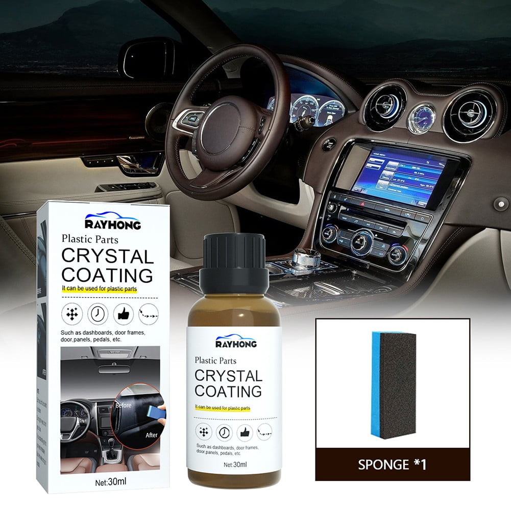  Cristal Coating para Plástico Del Carro, Crystal Coating for  Car, Plastic Parts Crystal Coating, Instantly Black and Shiny (A-1) :  Automotive