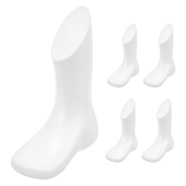 5 maniquíes de pie de bebé de plástico, para exhibir calcetines (L)