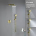 thumbnail image 3 of Kibi Circular Pressure Balanced 2-Function Shower System with Rough-In Valve, 3 of 3
