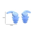 thumbnail image 3 of 1 par de tapones para los oídos de silicona a prueba de agua para dormir, tapones para los oídos para nadar (azul), 3 of 6