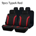 thumbnail image 1 of AUTO PLUS Juego de fundas de asiento de coche de poliéster, universales, deportivas, se ajustan a la mayoría de coches, de tela lisa, Bicolor, elegantes accesorios de coche, Protector de asiento, 1 of 4