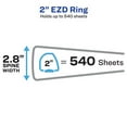 thumbnail image 2 of Durable View Binder with DuraHinge and EZD Rings, 3 Rings, 2" Capacity, 11 x 8.5, White, 12/Carton | Bundle of 2, 2 of 7