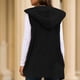 thumbnail image 4 of Chaqueta informal de felpa con capucha de color sólido de longitud media para mujer Fridja BV0+195, 4 of 6