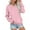 Pink #018, variant on V Neck Sweatshirt Women with Pockets Casual Plain Comfort Hoodless Hoodies Cozy Fleece Pullover Sweatshirts No Hood Pink 2XL
