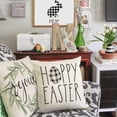 thumbnail image 2 of Easter Pillow Covers 18x18 Set of 4 Easter Decorations for Home He is Risen Floral Pillows Bunny Easter Buffalo Plaid Eggs Decorative Throw Pillows Spring Easter Farmhouse Decor, 2 of 5