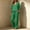 Green women's 2 piece sets summer a1, variant on BRELIL Women's 2 Piece Sets Summer Wide Leg Pants V Neck Short Sleeve Tops Casual Lounge Matching Sets Solid Boho Vacation Travel Outfits Loose Tracksuit, Green 2XL