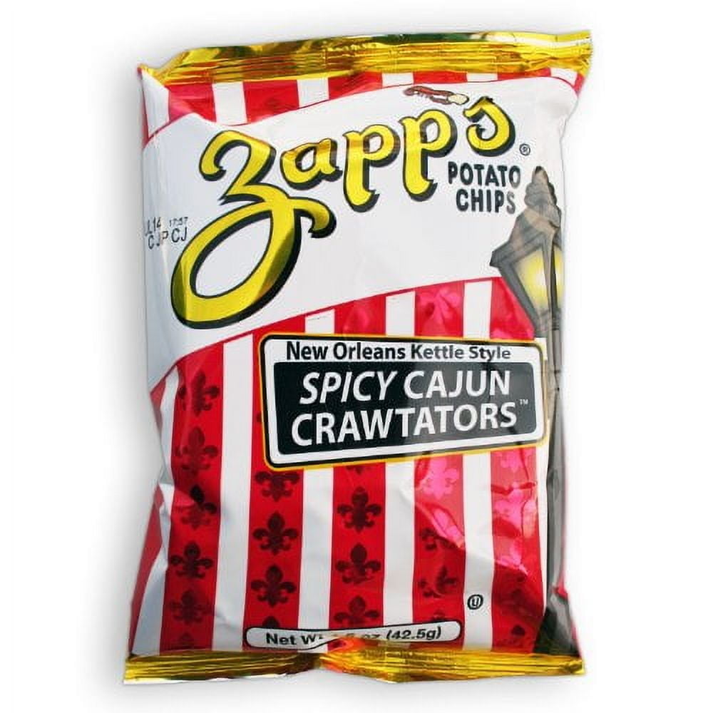 Zapp's New Orleans Kettle Style Potato Chips Spicy Cajun Crawtators, 1.5 OZ