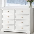 thumbnail image 2 of Ktaxon 8 Drawers Dresser Chests for Bedroom, Wood Chset of Drawers,Dressers Organizer for Bedroom, Living Room,Hallway, White, 2 of 6