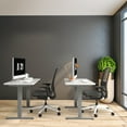 thumbnail image 3 of Gymax Cadre de Bureau à Double Moteur avec Largeur et Hauteur Réglables Gris, 3 of 10