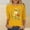 002 Yellow, variant on Women's 3/4 Sleeve Bee & Honeycomb Print T-Shirt Casual Loose Fit Crew Neck Tee Top