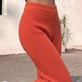 thumbnail image 4 of LUVDA Women's Fall Winter Knit Wide-Leg Pants, Solid Color High-Waist Loose for Casual Wear, 4 of 5
