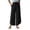 Black, variant on Laqbezok Women's Waterproof Cargo Pants, High Waist Drawstring Wide Leg Cropped Trousers with Pockets for Hiking Travel Outdoor Vacation