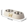 thumbnail image 3 of SXcggal An.ti Tip Double Bowl System For All Sizes Of Dogs & Cats Large Capacity Stainless Steel Food & Water Bowl Combo Secure & Convenient 2 In 1 Design Cute Healthy Practical Pet Accessories, 3 of 3
