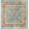 thumbnail image 2 of SAFAVIEH Aria Rosalin Traditional Area Rug, Blue/Cream, 6'5" x 6'5" Square, 2 of 6