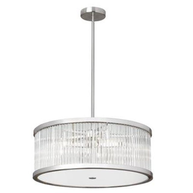 Radionic Salut Tech PEN_GGE-215LP-SC_RHT 21 in. Greffen 5 Lumière Satiné Chrome Pendentif