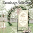 thumbnail image 3 of Soporte para letreros de boda DDMY ajustable de bienvenida con correas de cuero, 3 of 8