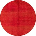 thumbnail image 1 of Ahgly Company Indoor Round Abstract Red Area Rugs, 6' Round, 1 of 6