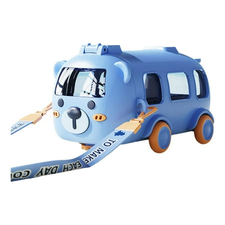 

wnpxqnt Children s Car Straw Water Cup Creative Bus-Shaped Bottle O7E3 (| δ E9V0