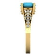 thumbnail image 3 of 2.21ct round cut turquoise 18k yellow gold Bridal Wedding Engagement Promise Anniversary Ring for Women size 10.5, 3 of 7