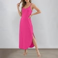 thumbnail image 2 of DHFJKG Sleeveless Beach Dress Women Loose Fit Summer Comfortable Flowy Long Dress Adjustable Straps Curved Hem Scoop Neck Trendy Dresses, 2 of 9