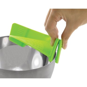 Silicone Snap-On Colander Strainer – Heat Resistant, Adjustable – Green
