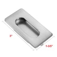 thumbnail image 4 of Uxcell 3" x 1-3/5" Recessed Sliding Door Handle Flush Pull Zinc Alloy Brushed Finish 2pcs, 4 of 6