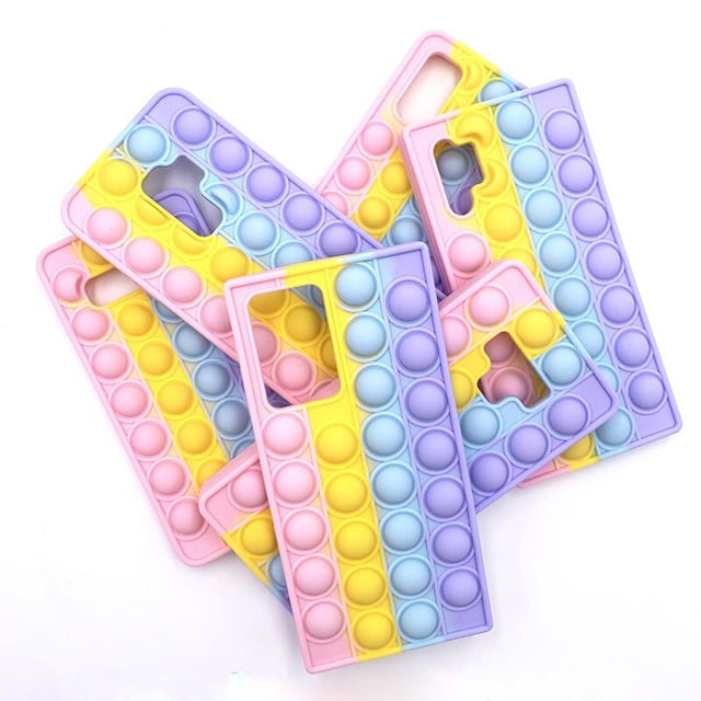 Funda con burbujas para aliviar el estrés para Samsung Galaxy A20E S20 FE A31 A51 A71 A12 A32 A52 A72 A21 A11 S21 S10 S9 S8 Plus Tan Jianjun unisex