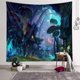thumbnail image 1 of Tapiz de pared de casa del bosque, tapiz de seta de castillo de fantasía psicodélico, manta decorativa de pared, 230 x 180cm JM, 1 of 5