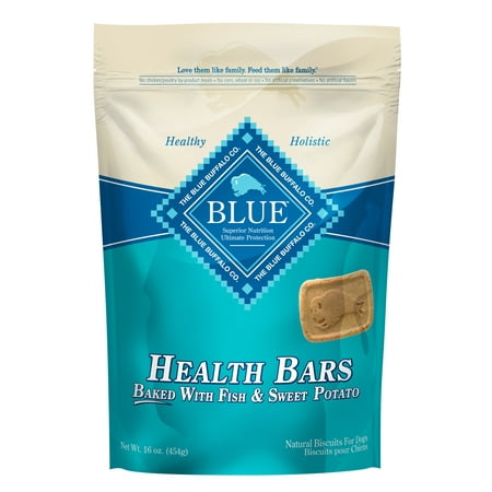 Blue Buffalo Health Bars All Breeds and Life Stages Dry Dog Treat, Fish and Sweet Potato, 16-oz
