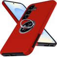 thumbnail image 1 of SHILIU-for Galaxy S25 Plus Case, Military-Grade Shockproof Cover, with Ring Holder Kickstand Rotatable, for Samsung S25 Plus Case, Slim Fit Protective Case for Samsung Galaxy S25 Plus, 6.7\u201d, Red, 1 of 4