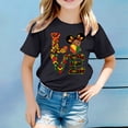 thumbnail image 2 of NAFUU Girls T Shirts Short Sleeve Round Neck Cartoon With Love Prints Tees Celebrate Black History Month Blouses For Girls Sizes 2-3 Years, 2 of 4