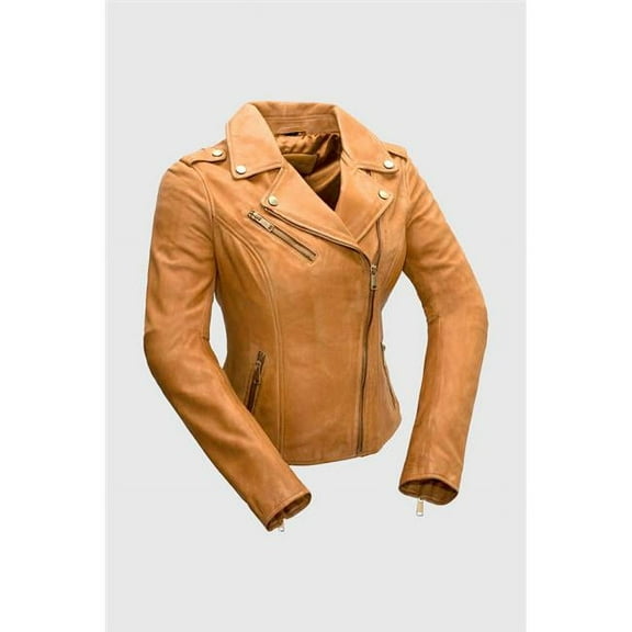 First Manufacturing WBL1393-XS-AUTM Harper Leather Asymmetrical Motorcycle Jacket, Autum - Extra Small