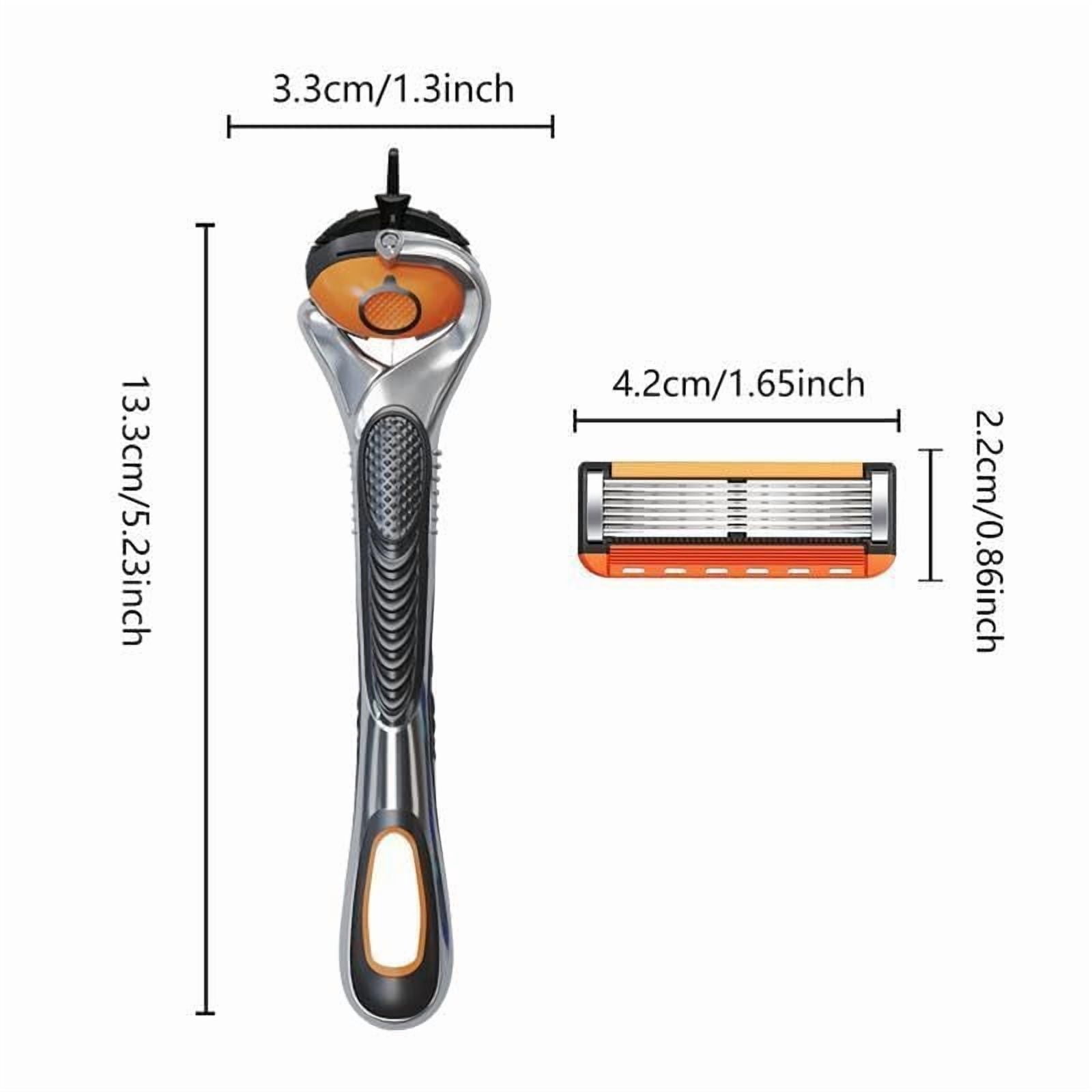 2026 New Men's Razor Blade Replacement Set with Free Handle - Ultra Sharp Stainless Steel Blades for Smooth Shaving, Long Handle Double Edge Razor Blades, Travel Carry Handling Manual Shaver(12Pcs)