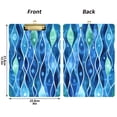 thumbnail image 2 of 12.5" x 9" Acrylic Clipboard with Gold Metal Clip Office and Classroom Essential Watercolor Wavy Pattern, 2 of 7