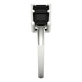 thumbnail image 4 of 2.5 ct Brilliant Princess Cut Natural Onyx 14k White Gold Eternity Band SZ 7.5, 4 of 6